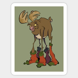 Sock Reindeer Sticker